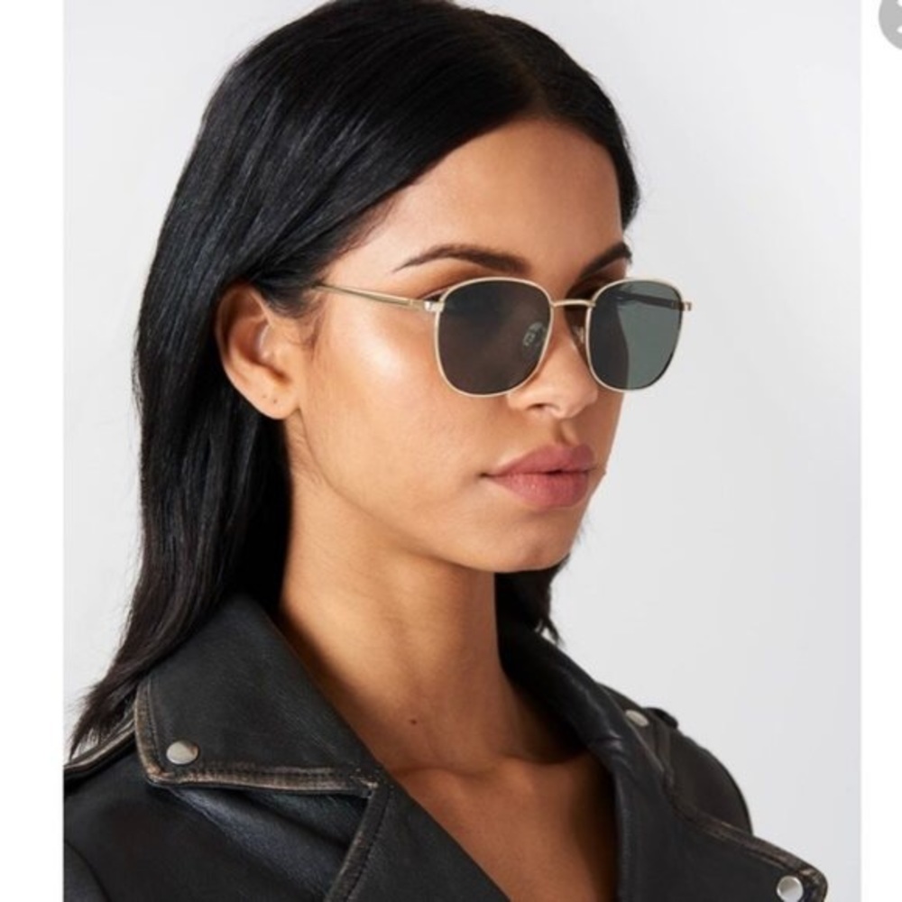 Le Specs Neptune sunglasses with gold wire frames